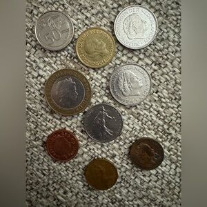 Mixed World Coins Lot – Netherlands, Denmark, France, Singapore, UK Pence